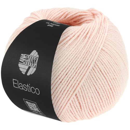 LANA GROSSA Elastico | Baumwoll-Klassiker mit leichtem Stretchanteil | Handstrickgarn aus 96% Baumwolle & 4% Polyester (Elite)| 50g Wolle zum Stricken & Häkeln | 160m Garn von Lana Grossa