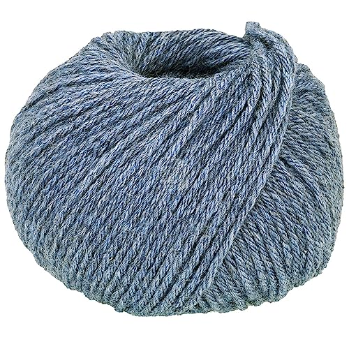 LANA GROSSA New Classic | Klassisch verzwirntes Garn mit Bambusfasern und Yak | Handstrickgarn aus 48% Schurwolle, 36% Viskose, 8% Yak & 8% Nylon | 50g Wolle zum Stricken & Häkeln | 100m Garn von Lana Grossa