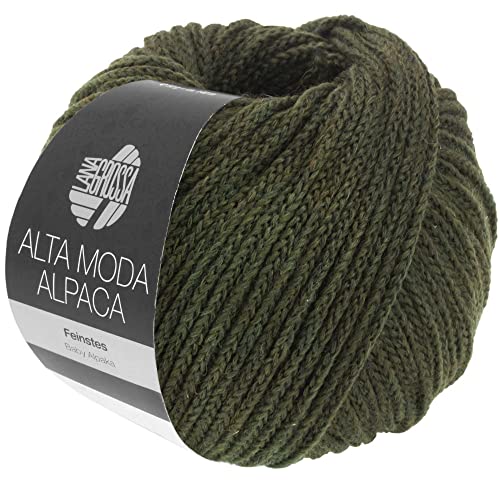 Lana Grossa Alta Moda Alpaca 87 - Lodengrün von Lana Grossa