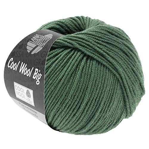 LANA GROSSA Cool Wool Big | Extrafeine Merinowolle waschmaschinenfest und filzfrei | Handstrickgarn aus 100% Schurwolle (Merino) | 50g Wolle zum Stricken & Häkeln | 120m Garn von Lana Grossa