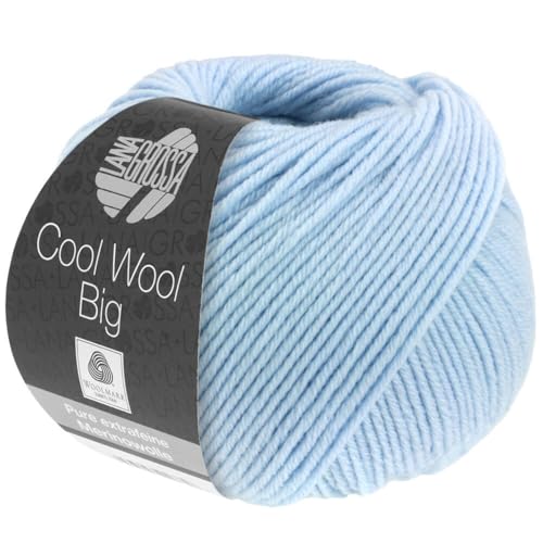 LANA GROSSA Cool Wool Big | Extrafeine Merinowolle waschmaschinenfest und filzfrei | Handstrickgarn aus 100% Schurwolle (Merino) | 50g Wolle zum Stricken & Häkeln | 120m Garn von Lana Grossa