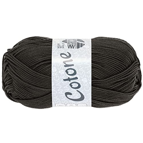 Lana Grossa Cotone uni 80 - Schwarzbraun von Lana Grossa