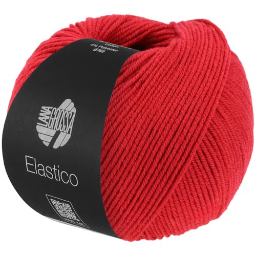 LANA GROSSA Elastico | Baumwoll-Klassiker mit leichtem Stretchanteil | Handstrickgarn aus 96% Baumwolle & 4% Polyester (Elite)| 50g Wolle zum Stricken & Häkeln | 160m Garn von Lana Grossa