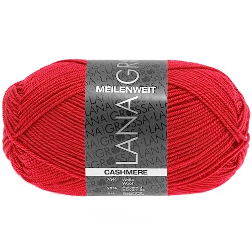 Lana Grossa Meilenweit 50 Cashmere 006 Rot 50g von Lana Grossa