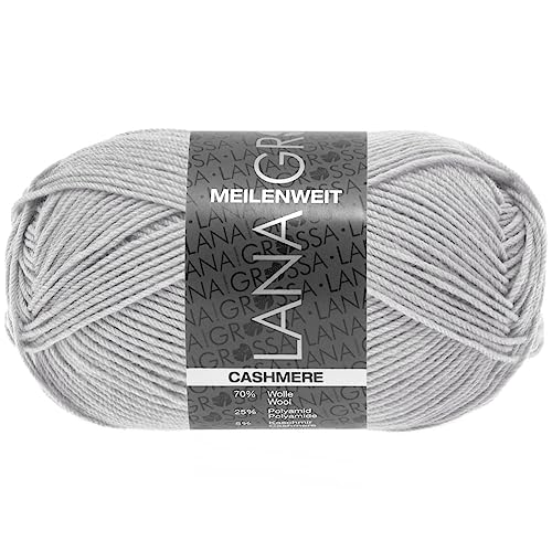 Lana Grossa Meilenweit 50 Cashmere 035 Silbergrau 50g von Lana Grossa