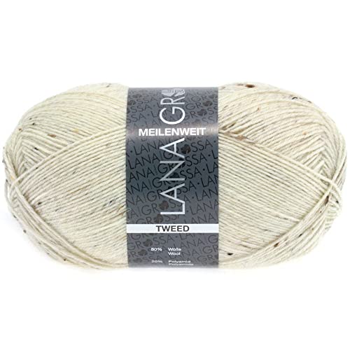 Lana Grossa Meilenweit 100 Tweed 106 Natur 100g von Lana Grossa