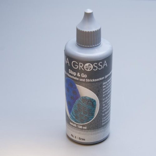 Vloeibare Latex voor Antislip Zolen Zwart 100 ml von Lana Grossa
