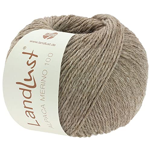 LANA GROSSA Landlust Alpaka Merino 100 | Klassisch verzwirntes Garn aus Merino & Alpaka | Handstrickgarn aus 50% Schurwolle (Merino) & 50% Alpaka (Baby) | 50g Wolle zum Stricken & Häkeln | 100m Garn von Lana Grossa