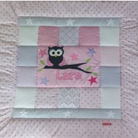 Baby Blanket, Patchworkdecke, Krabbeldecke, Kinderdecke Eule, Motiv Und Farbenänderungen Ohne Aufpreis Geschenk von LanaBW
