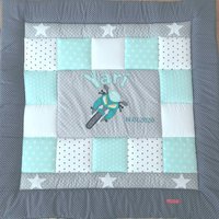 Baby Blanket, Quilt, Patchworkdecke, Krabbeldecke, Kinderdecke Motorrad Sofort Lieferbar von LanaBW