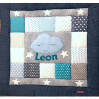 Baby Blanket, Quilt, Patchworkdecke, Krabbeldecke, Kinderdecke Wolke 7 Sofort Lieferbar von LanaBW