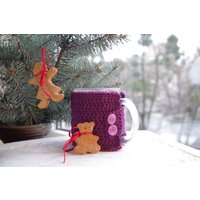 Violet Gehäkelte Kaffeewärmer Tassenwärmer, Kerzenwärmer Violet Gehäkelte Kaffeewärmer Tassenwärmer, Kerzenwärmer von LanaHomeDecor