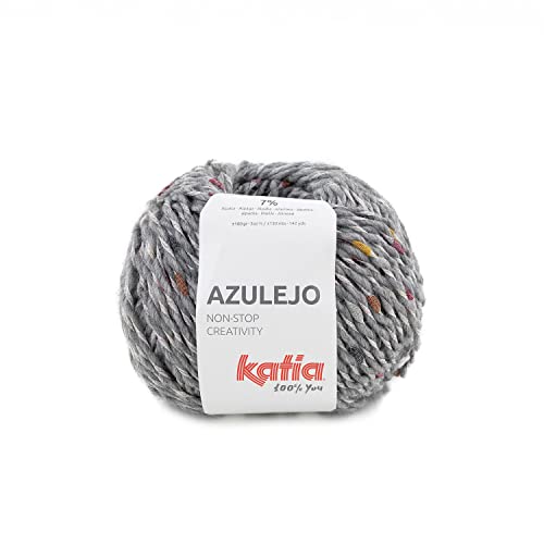 Katia Wolle Azulejo Farbe 304 grau, dicke Wolle, Winterwolle mit modischem Effekt zum Stricken oder Häkeln Katia Wolle Azulejo Farbe 304 grau, dicke Wolle, Winterwolle mit modischem Effekt zum Stricken oder Häkeln von Lanas Katia