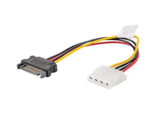 Lanberg CA-SAHD-10CU-0015 Sata (15Pol) auf Molex (4Pol) Buchse Netzkabel, 15 cm Mehrfarbig von Lanberg