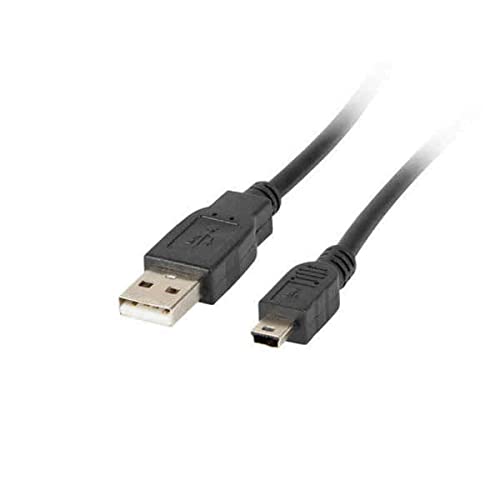 Lanberg CA-USBK-11CC-0018-BK USB 2.0 A-Stecker auf USB Mini-B Kabel mit Ferritenkern, 1,8m schwarz von Lanberg