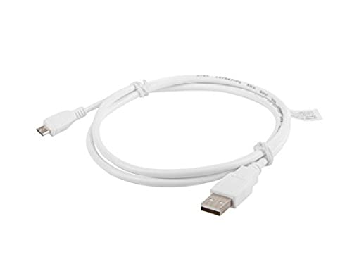 Lanberg CA-USBM-10CC-0010-W USB 2.0 A-Stecker auf USB Micro-B Stecker Kabel, 1m weiß von Lanberg