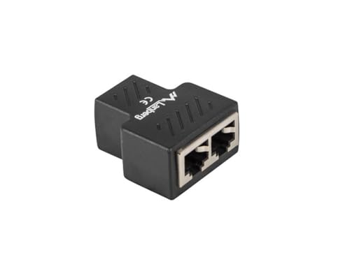 Lanberg Netzwerkstecker RJ45 > 2 x RJ45 Inline Kupplung Cat.6 geschirmt | RJ45 Splitter von Lanberg