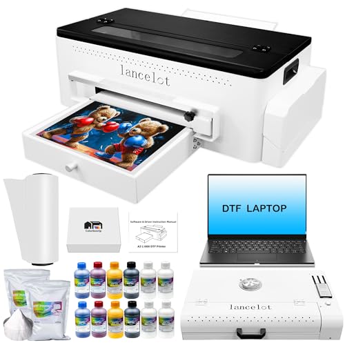 Lancelot DTF-Transferdrucker, A3 l1800, DTF-Druckermaschine mit Rollenzuführung, weißer Tintenzirkulation und einfacher Bedienung, DTF-Druckerpaket für dunkle und helle Kleidung (Drucker + Backofen + Lancelot DTF-Transferdrucker, A3 l1800, DTF-Druckermaschine mit Rollenzuführung, weißer Tintenzirkulation und einfacher Bedienung, DTF-Druckerpaket für dunkle und helle Kleidung (Drucker + Backofen + von Lancelot
