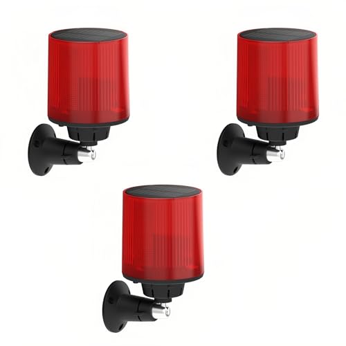 Lancoon 3-Pack Solar Alarm Timed 3-Minuten akustisches Alarmlicht 13 eingebaute Soundeffekte beschreibbar wasserdichte Nachtlicht Sicherheits Sirene 8-rote LED passend für Obstgarten Farm Scheune Lancoon 3-Pack Solar Alarm Timed 3-Minuten akustisches Alarmlicht 13 eingebaute Soundeffekte beschreibbar wasserdichte Nachtlicht Sicherheits Sirene 8-rote LED passend für Obstgarten Farm Scheune von Lancoon