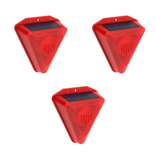 Lancoon 3-Pack Solar Power Alarm Bewegungssensor 129dB Warnung Laute Sirene wasserdichte blinkende Rotlicht Tier Repeller Laute Alarm Sound Ganztägige Sicherheit für Farm Home Scheune Yard Lancoon 3-Pack Solar Power Alarm Bewegungssensor 129dB Warnung Laute Sirene wasserdichte blinkende Rotlicht Tier Repeller Laute Alarm Sound Ganztägige Sicherheit für Farm Home Scheune Yard von Lancoon