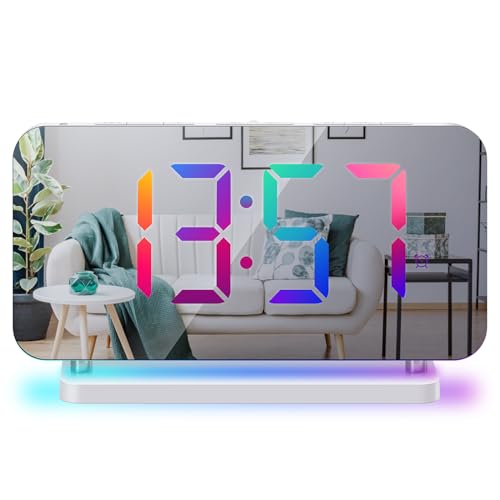 Lancoon Digitaluhr mit Nachtlicht Farbiger Wecker 10 RGB Atmosphärenlicht 5 Stufen Lautstärke Auto-Dimmer Dual Output Ports Nachttischuhr für Vielschläfer Weiß Lancoon Digitaluhr mit Nachtlicht Farbiger Wecker 10 RGB Atmosphärenlicht 5 Stufen Lautstärke Auto-Dimmer Dual Output Ports Nachttischuhr für Vielschläfer Weiß von Lancoon