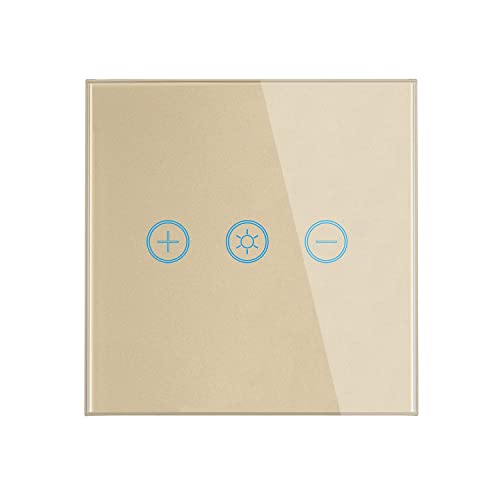 Lancoon Professioneller Dimmer Mit Gehärteter Glasscheibe, Unterstützt Die Zeitfunktion Der Drahtlosen Sprachfernbedienung Für Dimmbare Glühbirnen(Gold) von Lancoon