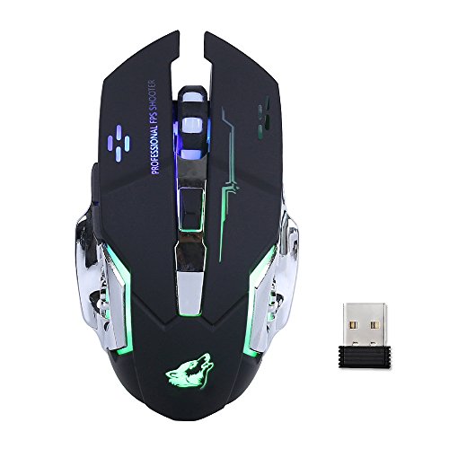 Lancoon Wiederaufladbare Wireless PC Gaming Maus - Mit Ruhe klick, 3 Einstellbare DPI - GM08 Schwarz Lancoon Wiederaufladbare Wireless PC Gaming Maus - Mit Ruhe klick, 3 Einstellbare DPI - GM08 Schwarz von Lancoon
