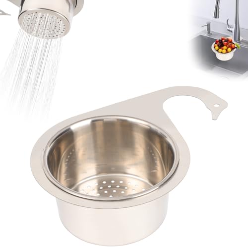 Stainless Sink Strainer Basket, Multifunktion hängenden Wasserhahn Ecke Filterkorb, Küche Lebensmittelabfall Filter und Gemüse Früchte sauber Drain Rack Passt alle Spüle von Lancry
