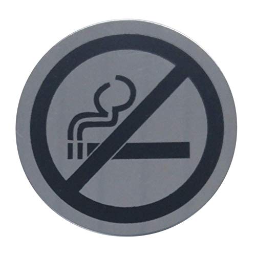 Land-Haus-Shop® 10 Stück Rauchverbot, Edelstahl Tür Schild, Rauchen verboten, Nichtraucher, do not Smoke von Land-Haus-Shop