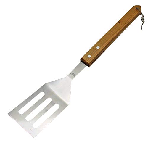 Land-Haus-Shop Bratwender 41 cm, Edelstahl, Eichen Holz, Grill Brat BBQ Barbeque Pfannen Wender (LHS) von Land-Haus-Shop