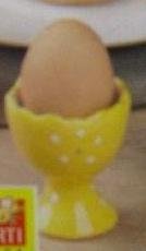 Land-Haus-Shop Eierbecher aus Keramik in gelb, Oster Ei Eier Becher (1 Stück), für Küche, Ostern, Deko (LHS) von Land-Haus-Shop