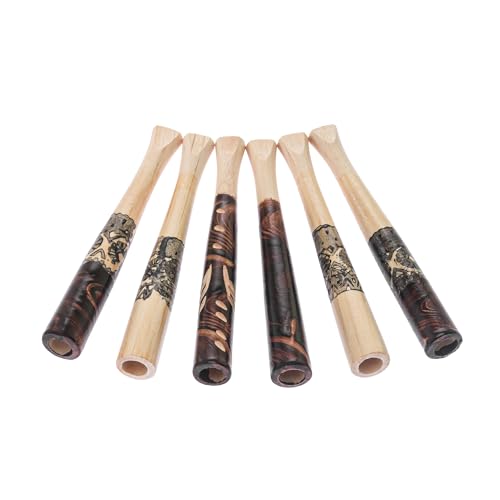 Set mit 6 kurzen hölzernen handgemachten normalen Zigarettenspitzen Set mit 6 kurzen hölzernen handgemachten normalen Zigarettenspitzen von Land of Wood
