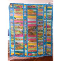 Custom Order Fertige Queen-Size Quilt - Batik Handgemachte Frühling Sommer Farben Benutzerdefinierte von LandFallFarm