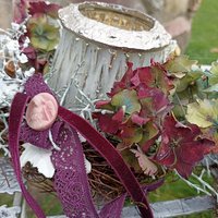 Herbstdeko Tischdekoration Kranz Mit Windlicht Herbstdeko Tischdekoration Kranz Mit Windlicht von LandLebensArt