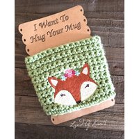 Crochet Fox Kaffee Gemütlich, Gestickte Reisebecher Hülse Crochet Fox Kaffee Gemütlich, Gestickte Reisebecher Hülse von LandOfKnots