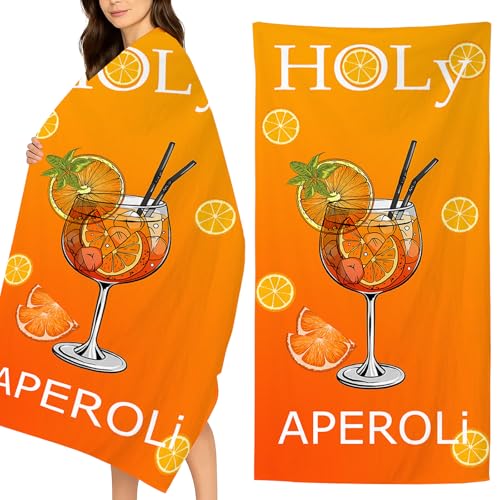 Holy Aperoli Strandtuch – Lustiges Mikrofaser-Handtuch 140 x 70 cm | Sandfrei, Schnelltrocknend & Leicht | Perfekt für Strand, Gym, Reisen & als Geschenkidee von LandReCol