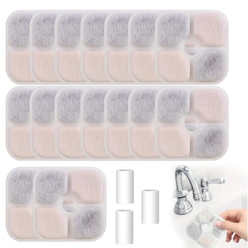 Pack of 16 Cat Fountain Filters – Compatible with Catit Pixi Drinking Fountain – Replacement Filter for Cat Water Fountain with 3 Silicone Pump Hoses – Multi-Layer Filtration System von LandReCol