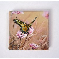 2x2 Schmetterling Kunst Magnet Set Auf Leinwand Von J. Mandrick von LandandSky