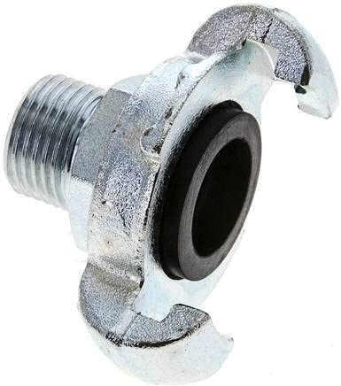 Kompressorkupplung G 1/2"(AG) Werkstoff:Stahl verzinkt Dichtungen:NBR Gewinde außen:G 1/2" DN:12mm von Landefeld