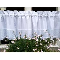 Scheibengardine Bistrogardine Bestickt Landhaus Shabby Chic Stickerei Weiß 65x38 cm Scheibengardine Bistrogardine Bestickt Landhaus Shabby Chic Stickerei Weiß 65x38 cm von Landhausgardinen