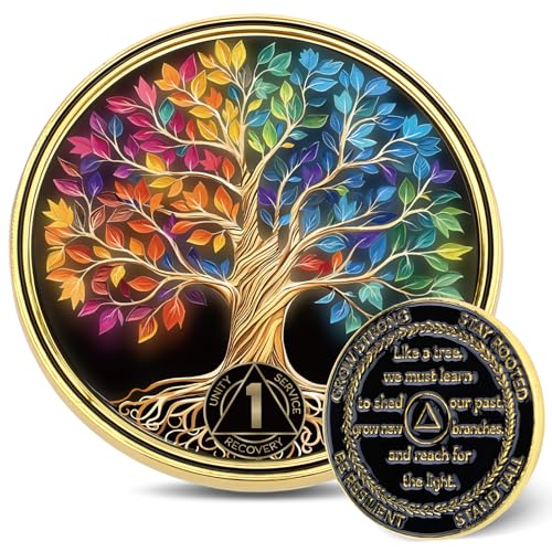 Landical 30 Stück "One Year Nüchternheit" Münzbaum AA Chip Medaillon AA Token Alkoholiker Anonyme Medaillon Geschenke für sich selbst Be True Landical 30 Stück "One Year Nüchternheit" Münzbaum AA Chip Medaillon AA Token Alkoholiker Anonyme Medaillon Geschenke für sich selbst Be True von Landical