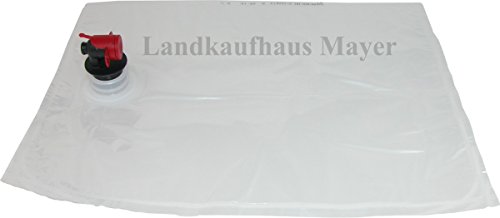 Landkaufhaus Mayer 100 Stück Bag in Box Beutel 5 Liter, Saftschläuche, Saftbeutel (100 x 5 Liter) von Landkaufhaus Mayer