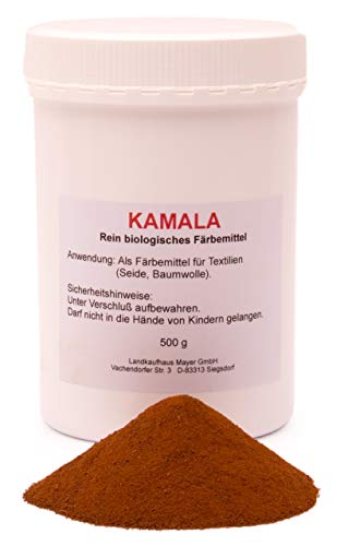 Landkaufhaus Mayer Kamala biologisches Fruchthaarpulver,Textilfärbemittel (500g) von Landkaufhaus Mayer