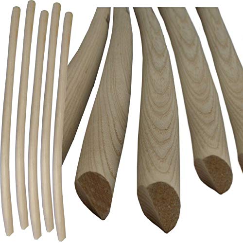 Landkaufhaus Mayer Schaufelstiele 130 cm aus Esche - Gebogene Premium-Qualität Made in Germany (25 Stück) von Landkaufhaus Mayer