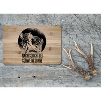 Schneidbrett Jagd Frühstücksbrett Personalisiert, Personalisierte Geschenke Für Jäger Holzbrett Gravur, Brettchen Weidmannsheil von Landkautz
