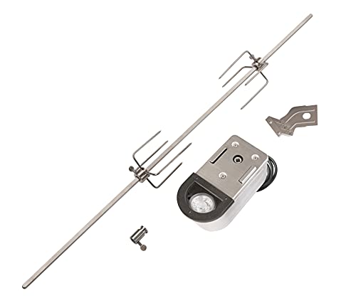 LANDMANN Rotisserie-Set | Grillspieß-Set mit elektrischem Motor | Mit LED-Licht und Ausgleichgewicht [11 x 87 x 15 cm] von Landmann