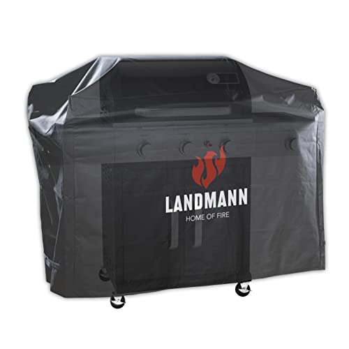 Landmann Premium Wetterschutzhaube|Aus robustem Polyestergewebe & Wasserdicht|UV-beständig, Atmungsaktiv & Kältebeständig|Geeignet für Triton PTS 3.1/4.1 & Rexon PTS 3.1/4.1 [62x148x120 cm], Schwarz von Landmann