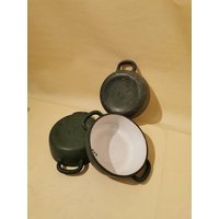 3x Design Suppentassen Schalen Schüsseln Emailliert 50Er Jahre Suppenteller Signiert Denmark Skandinavien 3x Design Suppentassen Schalen Schüsseln Emailliert 50Er Jahre Suppenteller Signiert Denmark Skandinavien von Landmum