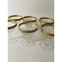 6 Likör Schnapsglas Schnapsgläser Gläser 40Er Jahre Dekor Likörschalen von Landmum