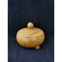 Alte Holz Dose Deckeldose Schmuckdose Schatulle Vintage von Landmum